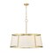 Z-Lite Lenyx Pendant Chandelier, 8-Light, 32 In.W x 32 In.L x 27.5 In.H, Rubbed Brass/White 1935-32RB - alternate 5